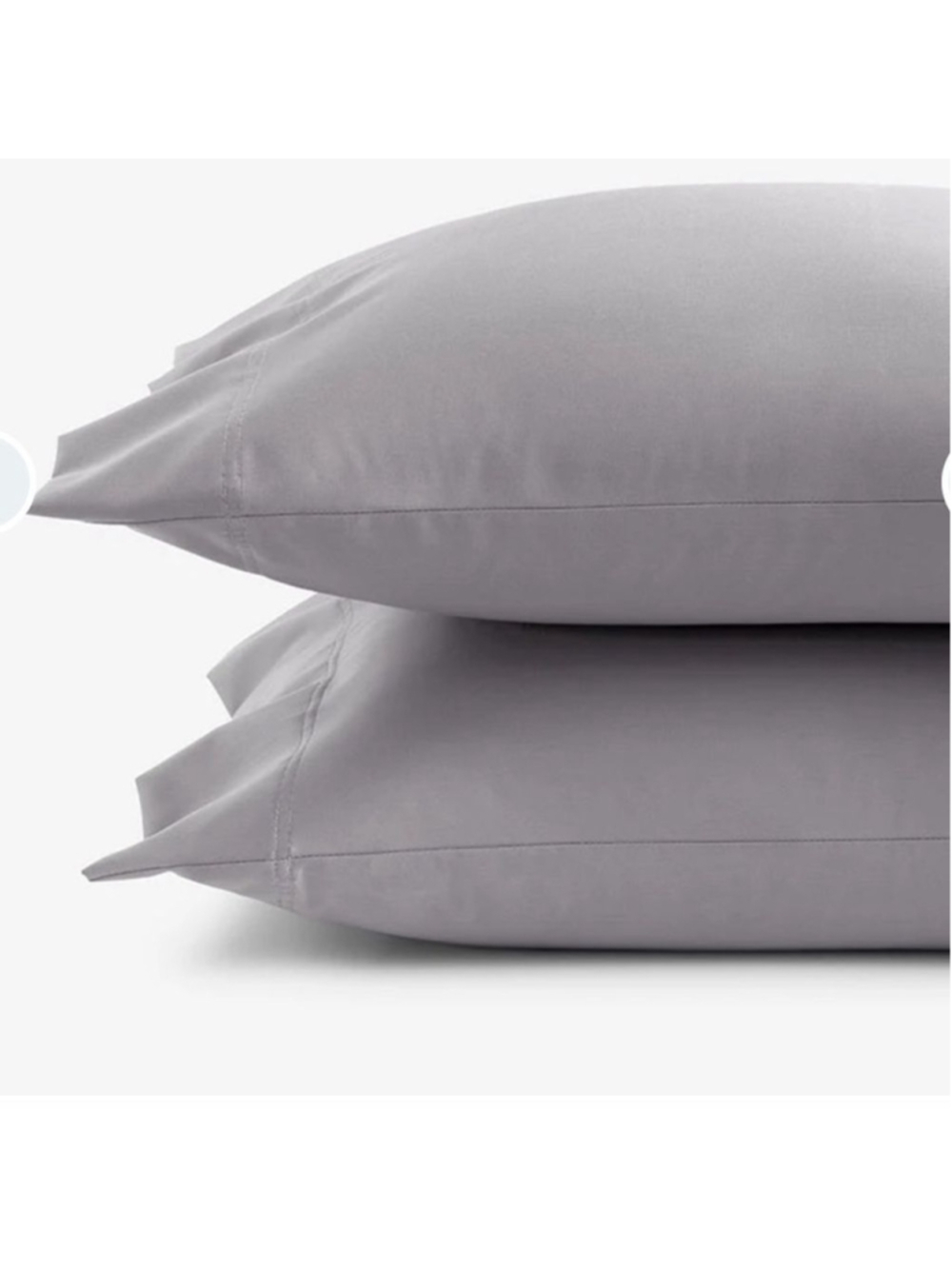 The Company Store Legends Premium Supima Cotton Pillowcase Set King Silver NWOT